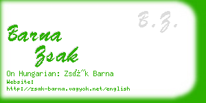 barna zsak business card